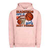 Pigment Salmon diamonds are a girls best friend basketball Urban Hoodie - texasbilliewilder