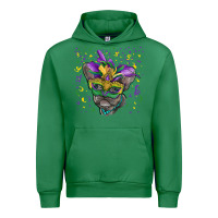 Emerald Mardi gras mask french bulldog Urban Hoodie - RanaPortraitStore