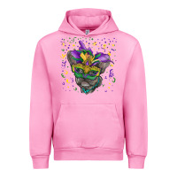 Fuchsia Pink Mardi gras mask french bulldog Urban Hoodie - RanaPortraitStore