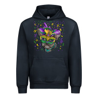 Navy Mardi gras mask french bulldog Urban Hoodie - RanaPortraitStore