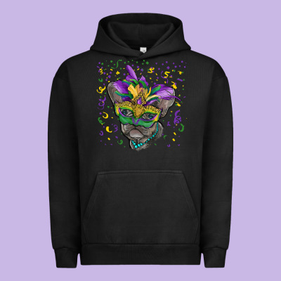 Urban Hoodie Mardi gras mask french bulldog