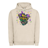 Pigment French Oak Mardi gras mask french bulldog Urban Hoodie - RanaPortraitStore