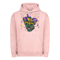 Pigment Salmon Mardi gras mask french bulldog Urban Hoodie - RanaPortraitStore