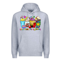 Heather Grey last day of school coffee cups Premium Hoodie - Zillion Design Studio