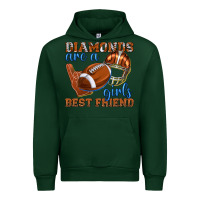 Forest Green diamonds are a girls best friend football Urban Hoodie - texasbilliewilder