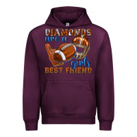 Mauve Wine diamonds are a girls best friend football Urban Hoodie - texasbilliewilder