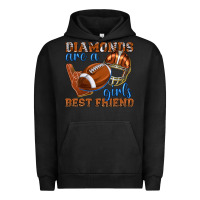 Pigment Black diamonds are a girls best friend football Urban Hoodie - texasbilliewilder