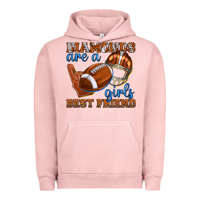 Diamonds Are A Girls Best Friend Football Urban Hoodie by texasbilliewilder | Teevron