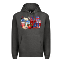 Charcoal Heather 4th of july teacher coffee cups Premium Hoodie - Zillion Design Studio