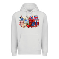 Dove Grey 4th of july teacher coffee cups Premium Hoodie - Zillion Design Studio