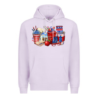 Lilac 4th of july teacher coffee cups Premium Hoodie - Zillion Design Studio