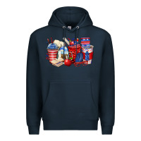 Navy 4th of july teacher coffee cups Premium Hoodie - Zillion Design Studio