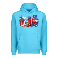 Ocean Blue 4th of july teacher coffee cups Premium Hoodie - Zillion Design Studio