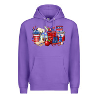Purple 4th of july teacher coffee cups Premium Hoodie - Zillion Design Studio