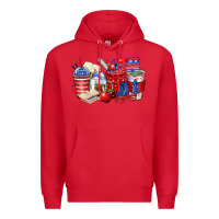 Red 4th of july teacher coffee cups Premium Hoodie - Zillion Design Studio