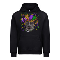 Mardi Gras Pitbull With Hat Urban Hoodie | Teevron