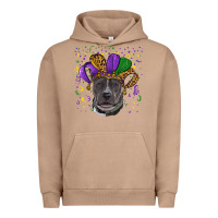 Pigment Burro Mardi Gras Pitbull with Hat Urban Hoodie - RanaPortraitStore