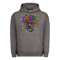 Pigment Tornado Mardi Gras Pitbull with Hat Urban Hoodie - RanaPortraitStore