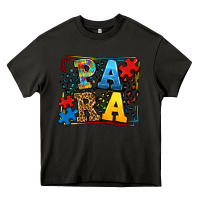 Asphalt autism leopard frame para Heavy Core Tee - LillyAllenDesigns