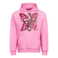 Fuchsia Pink faith cancer cross Urban Hoodie - Zillion Design Studio