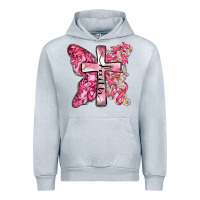 Heather Grey faith cancer cross Urban Hoodie - Zillion Design Studio