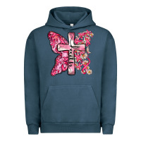 Pigment Midnight Navy faith cancer cross Urban Hoodie - Zillion Design Studio