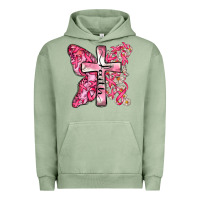 Pigment Oil Green faith cancer cross Urban Hoodie - Zillion Design Studio