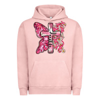 Pigment Salmon faith cancer cross Urban Hoodie - Zillion Design Studio