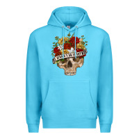 Ocean Blue Be Afraid&Do It Anyway Premium Hoodie - RanaPortraitStore