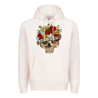 Pale Pink Be Afraid&Do It Anyway Premium Hoodie - RanaPortraitStore