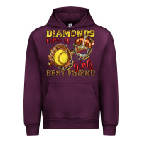 Mauve Wine diamonds are a girls best friend softball Urban Hoodie - texasbilliewilder