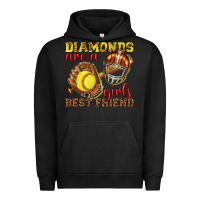 Pigment Black diamonds are a girls best friend softball Urban Hoodie - texasbilliewilder