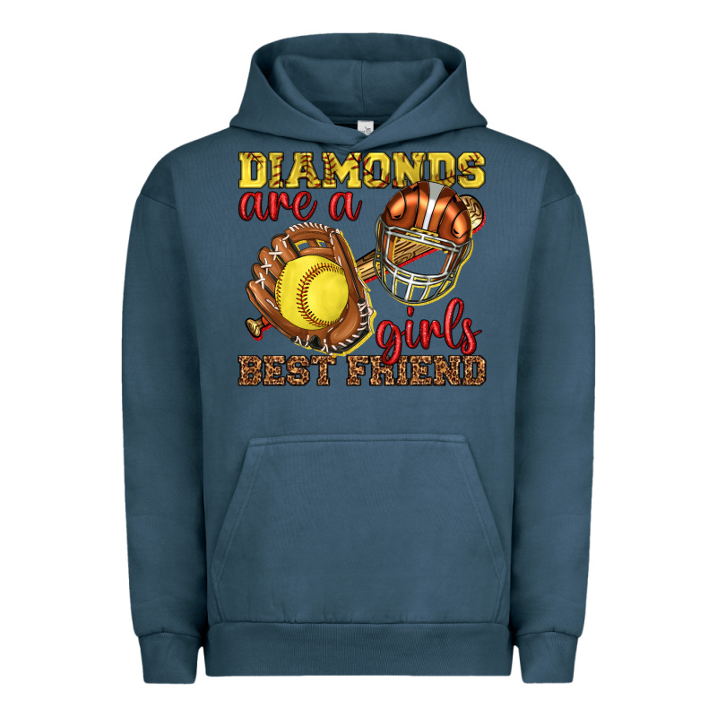 Diamonds Are A Girls Best Friend Softball Urban Hoodie by texasbilliewilder | Teevron
