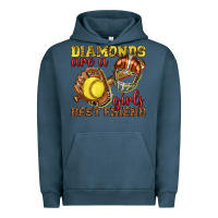 Pigment Midnight Navy diamonds are a girls best friend softball Urban Hoodie - texasbilliewilder
