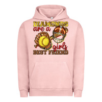 Pigment Salmon diamonds are a girls best friend softball Urban Hoodie - texasbilliewilder