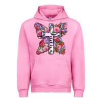 Fuchsia Pink faith butterfly cross Urban Hoodie - Zillion Design Studio