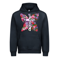 Navy faith butterfly cross Urban Hoodie - Zillion Design Studio
