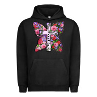 Pigment Black faith butterfly cross Urban Hoodie - Zillion Design Studio