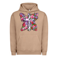 Pigment Burro faith butterfly cross Urban Hoodie - Zillion Design Studio