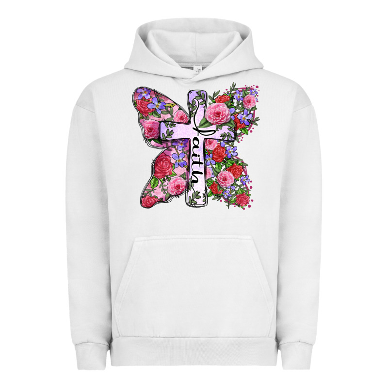 Faith Butterfly Cross Urban Hoodie by Zillion Design Studio | Teevron