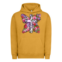 Pigment Peanut Butter faith butterfly cross Urban Hoodie - Zillion Design Studio