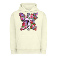 Pigment Pistachio faith butterfly cross Urban Hoodie - Zillion Design Studio