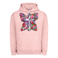 Pigment Salmon faith butterfly cross Urban Hoodie - Zillion Design Studio