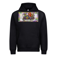 Black Mardi Gras Truck And Fleur De Lis Crawfish Urban Hoodie - RanaPortraitStore