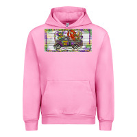 Fuchsia Pink Mardi Gras Truck And Fleur De Lis Crawfish Urban Hoodie - RanaPortraitStore