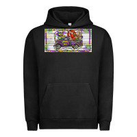 Pigment Black Mardi Gras Truck And Fleur De Lis Crawfish Urban Hoodie - RanaPortraitStore