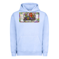 Pigment Grape Ice Mardi Gras Truck And Fleur De Lis Crawfish Urban Hoodie - RanaPortraitStore