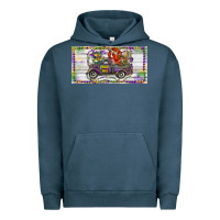 Pigment Midnight Navy Mardi Gras Truck And Fleur De Lis Crawfish Urban Hoodie - RanaPortraitStore