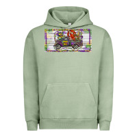Pigment Oil Green Mardi Gras Truck And Fleur De Lis Crawfish Urban Hoodie - RanaPortraitStore