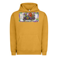 Pigment Peanut Butter Mardi Gras Truck And Fleur De Lis Crawfish Urban Hoodie - RanaPortraitStore